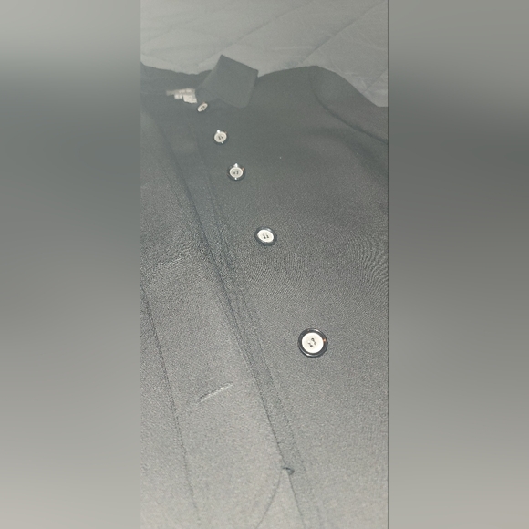 Per Se Black and White Geometric Colorblock Long Blazer Jacket Coat Size 8 - Picture 5 of 8